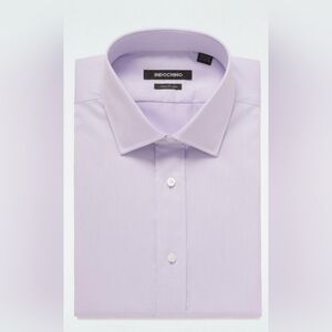 Indochino Lilac Dress Shirt Custom Made Tailored Slim Cotton Tall Fit